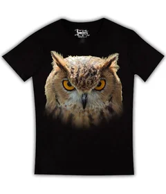 Прикольные футболки: сова фото на черной